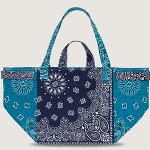 NEW Call It By Your Name Sac Trapeze Tote in Navy/Petrol Emily in Paris